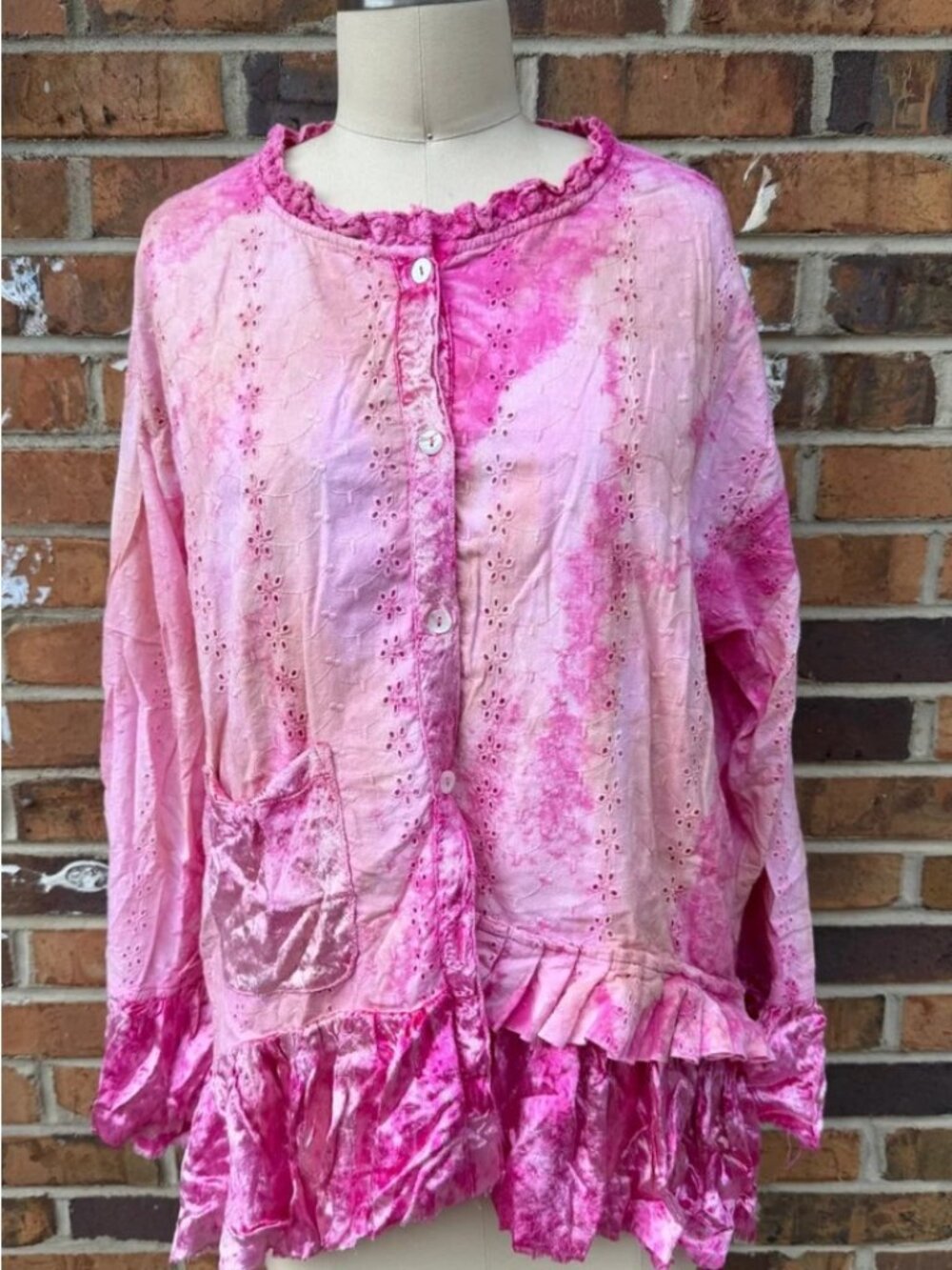 Tickled Pink A Rare Bird Pink Ruffle Short Jacket